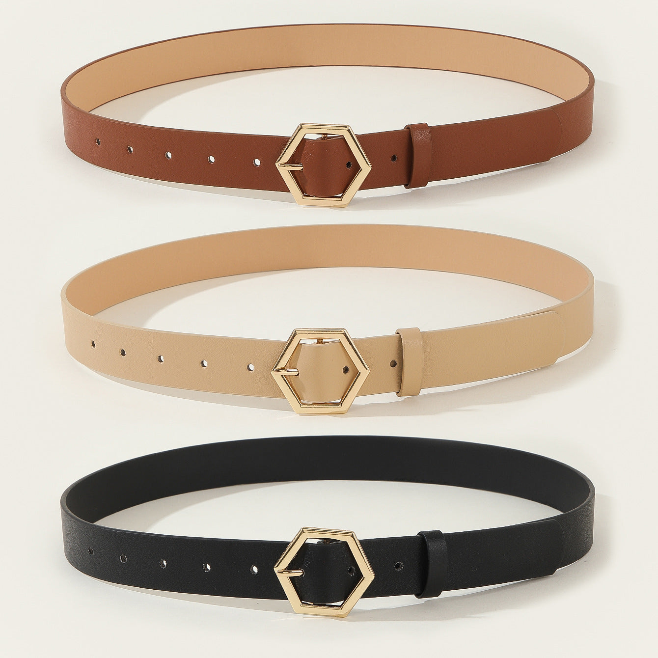 Women's Hexangular Star Casual All-Match Belt