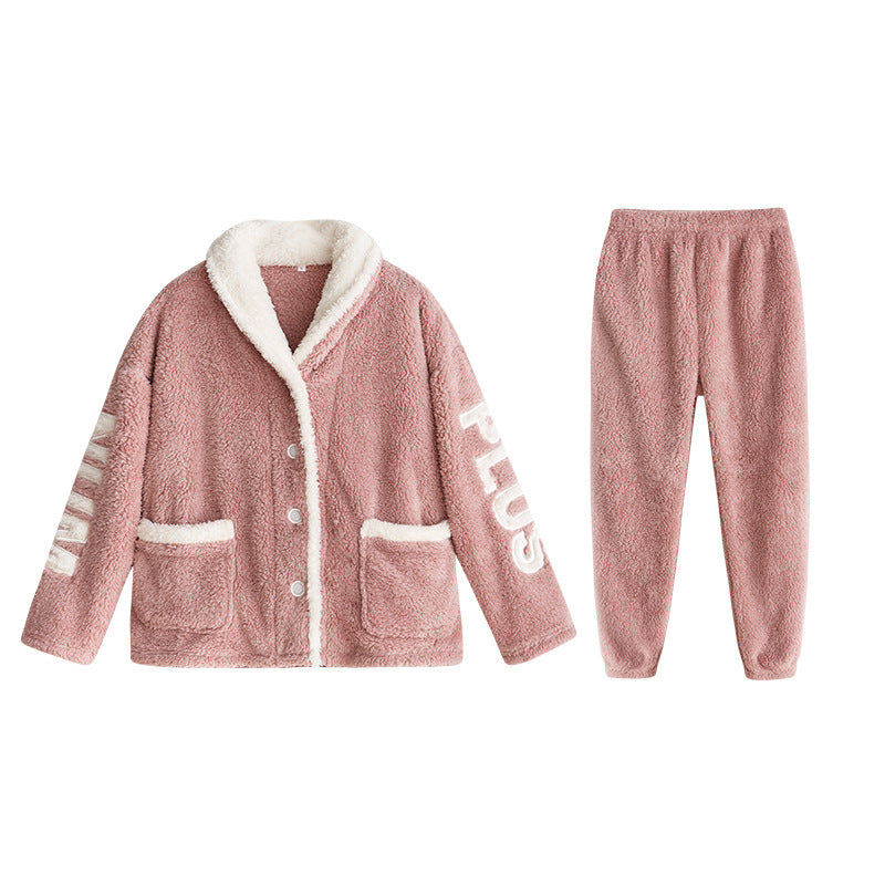 Keep Warm Coral Velvet Pajamas For Women