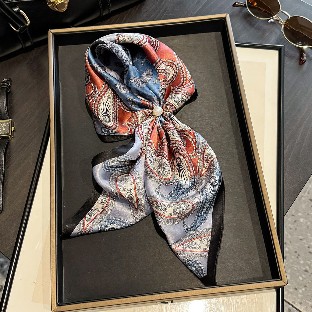 Niche Paisley Silk Silk Fashion Small Square Towel