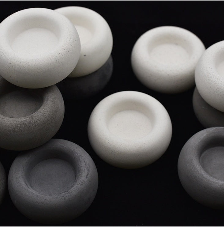 Cobblestone Candlestick Aroma Plaster Silicone
