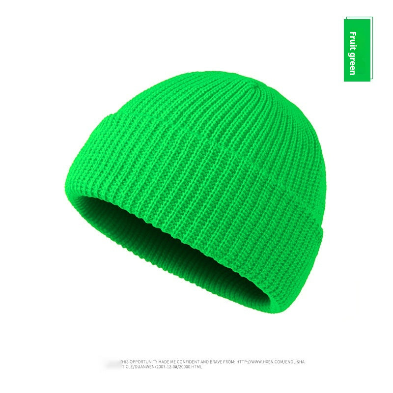 Autumn And Winter New Korean Candy Color Knitted Wool Hat
