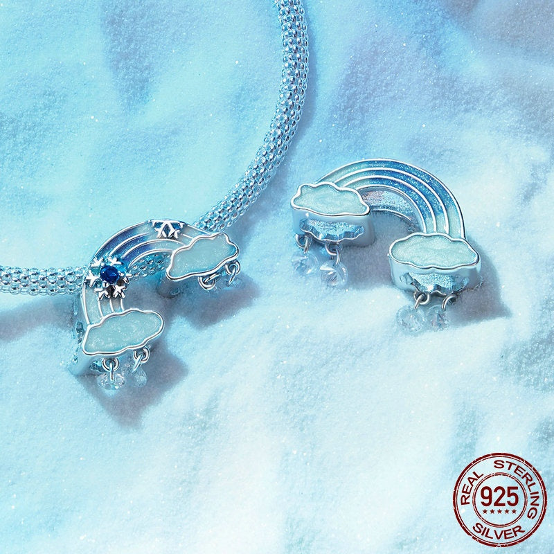 Ice And Snow Fairy Rainbow S925 Sterling Silver Diy Bracelet String Beads