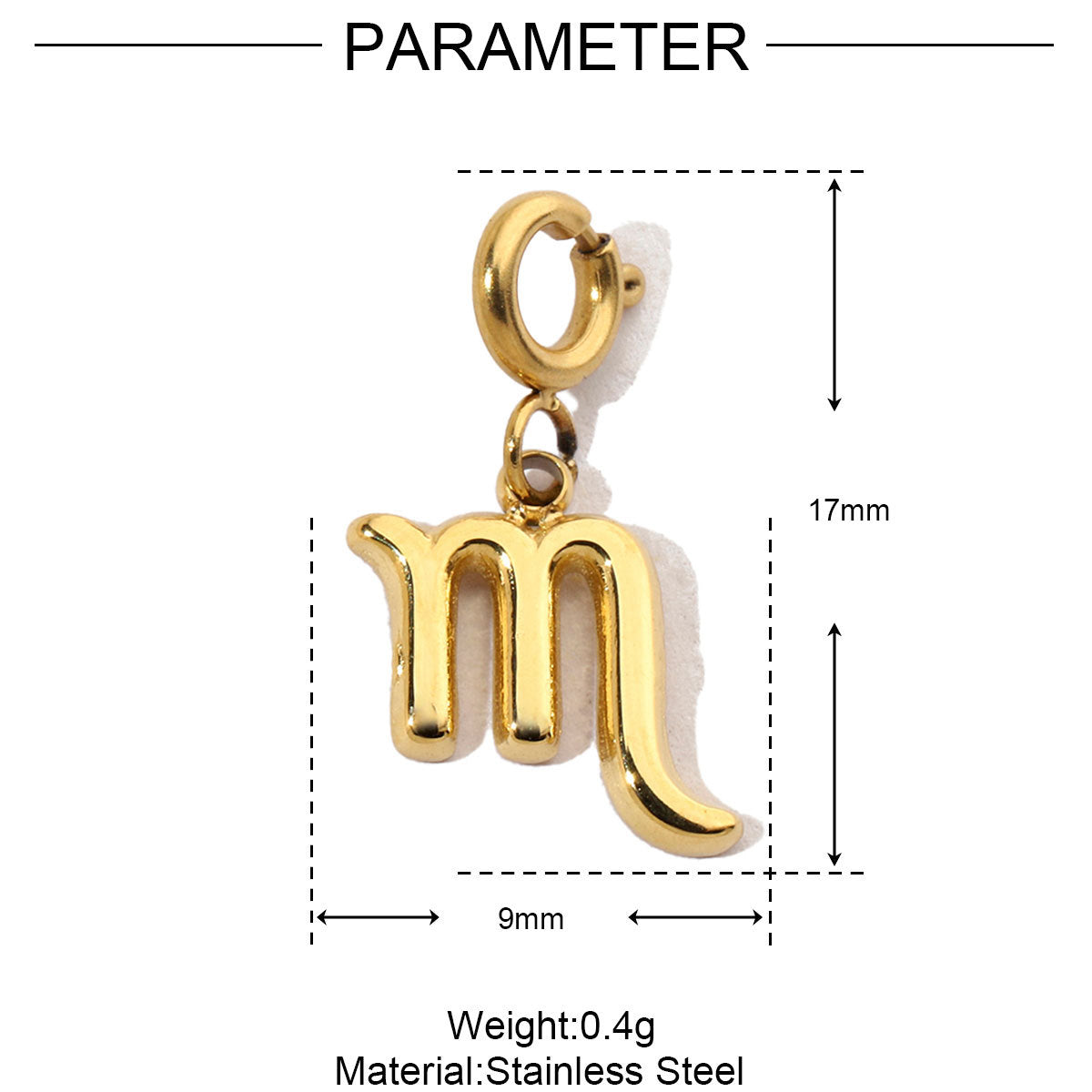 12 Zodiac Signs Fade-resistant Titanium Steel DIY Detachable Pendant