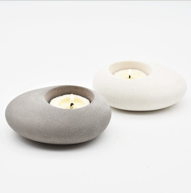 Cobblestone Candlestick Aroma Plaster Silicone