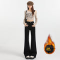 Loose Elastic Slim-fit Flared Straight Pants