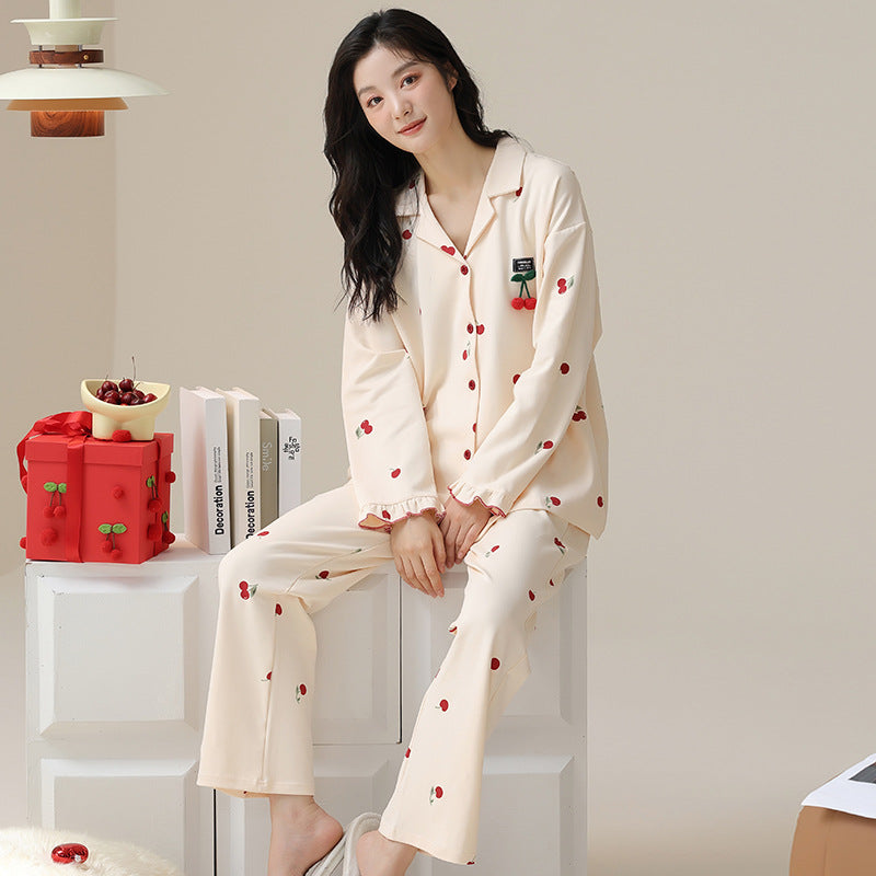 Fashion Personalized Double-sided Cotton Pajamas For Women
