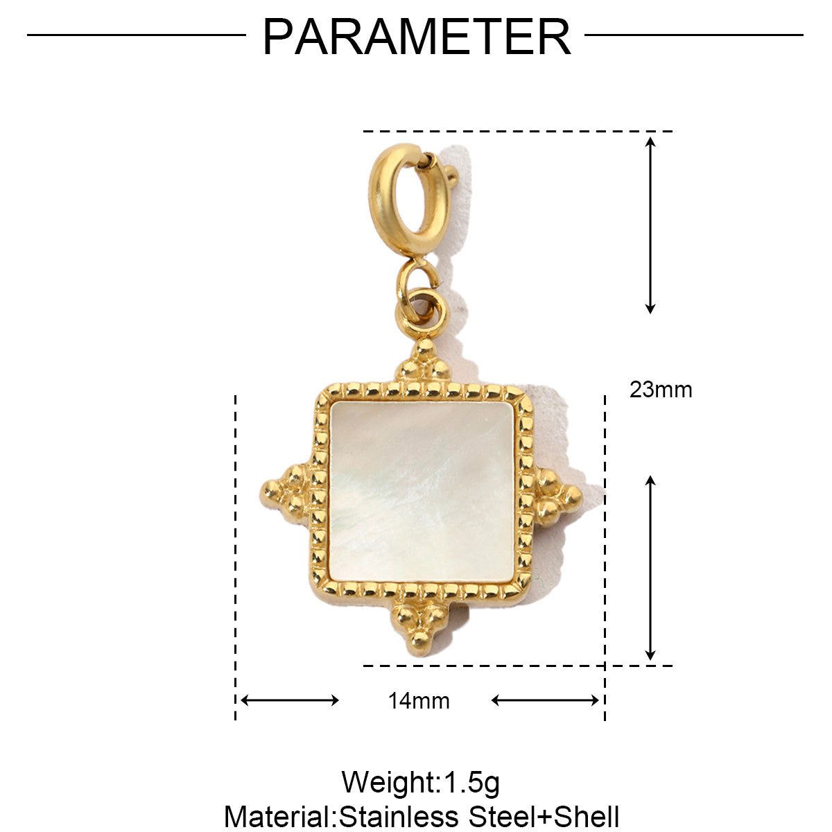 Natural Shell Butterfly Titanium Steel DIY Spring-Clasp Necklace