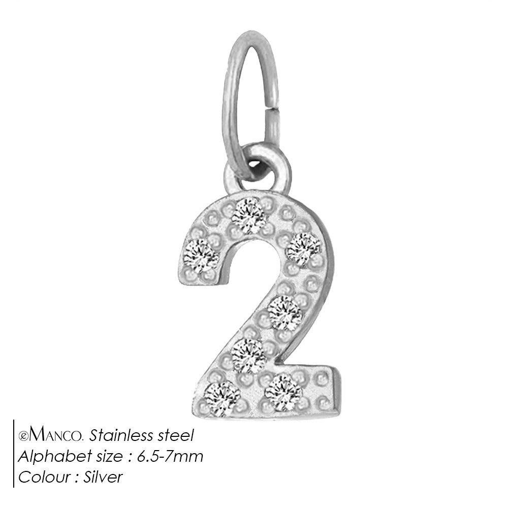 Diamond-encrusted Stainless Steel Jewelry Accessories Pendant