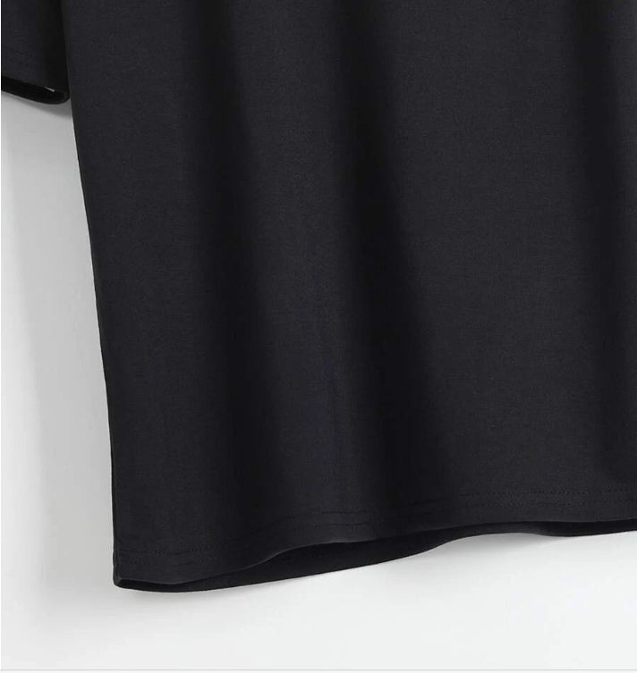 Hong Kong Style Sunset Pattern Printed Short-sleeved T-shirt