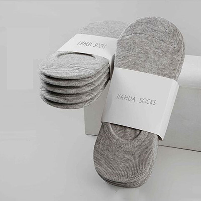 Women's Solid Color Silicone Low Top Invisible Socks