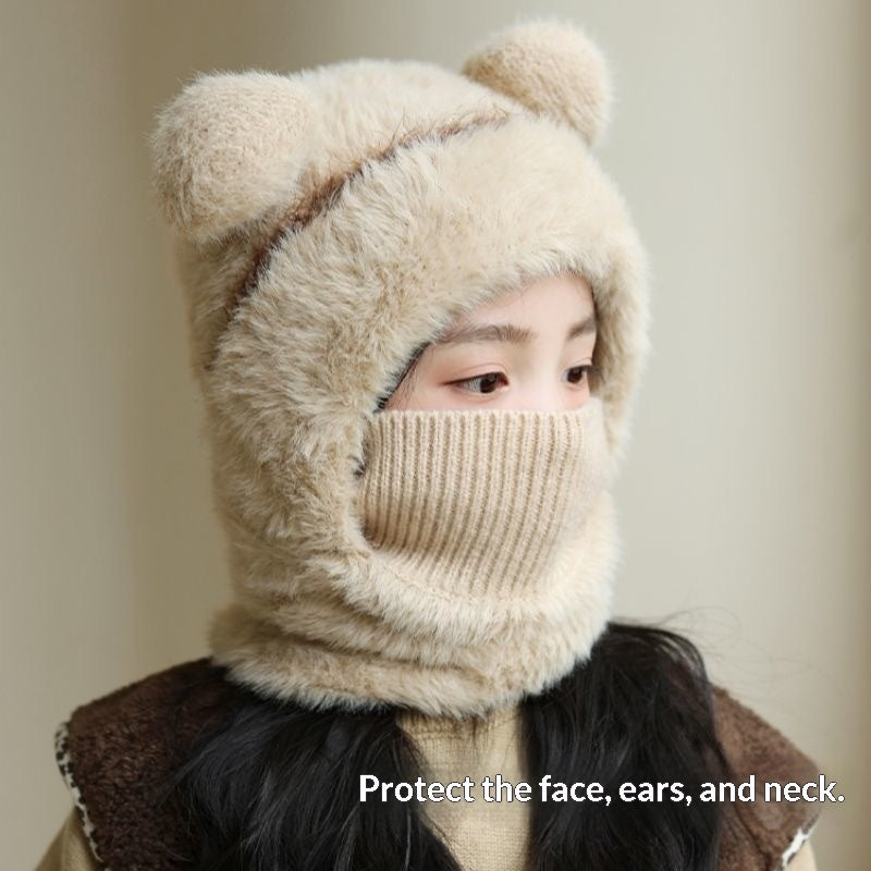 Childrens Wool Windproof Earflap And Insulated Hooded Hat