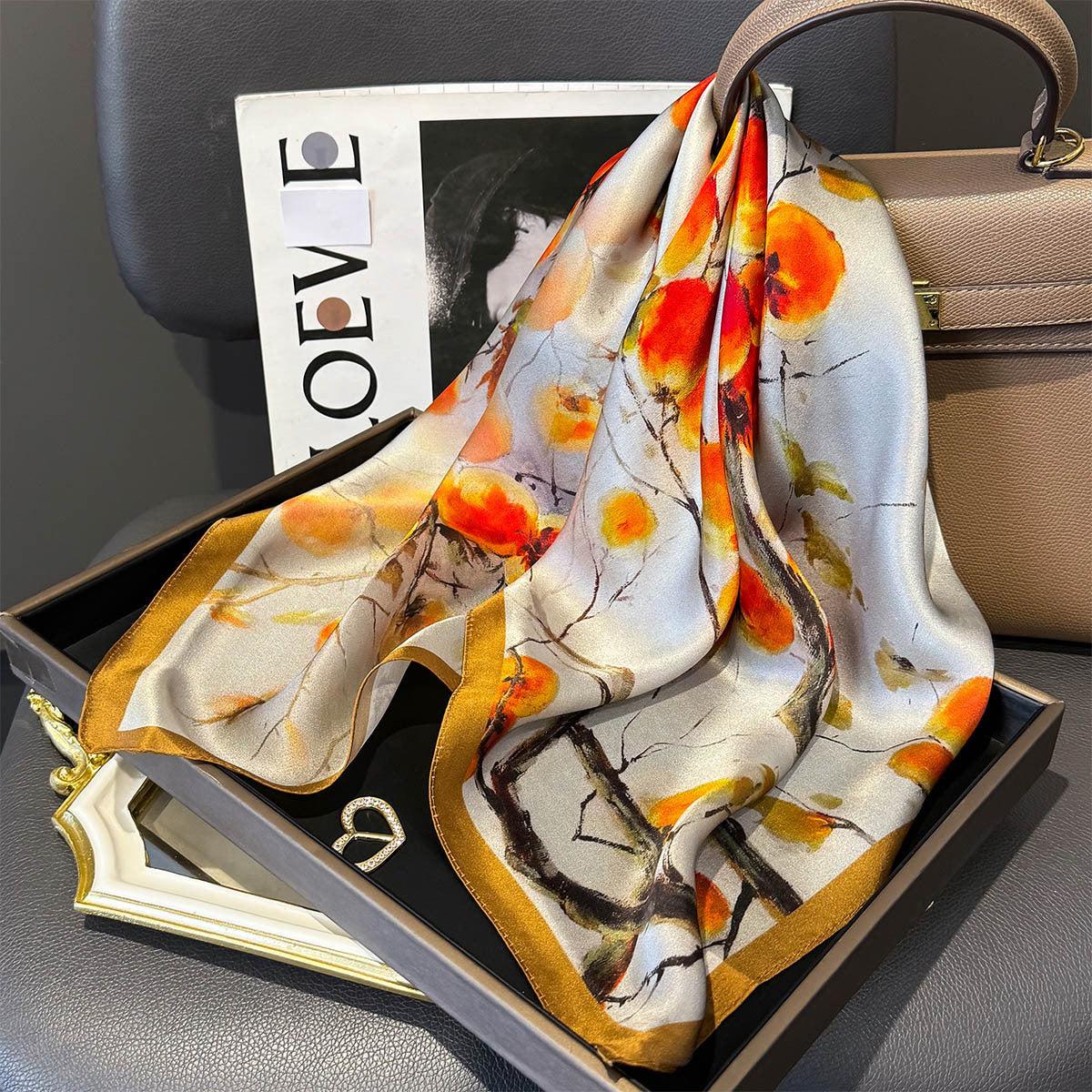 Polka Dot Cashew Color Matching Scarf Female Stylish Thin Sunscreen Scarf