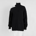 Fashion Pullover Knitting Turtleneck Off-the-shoulder Sweater