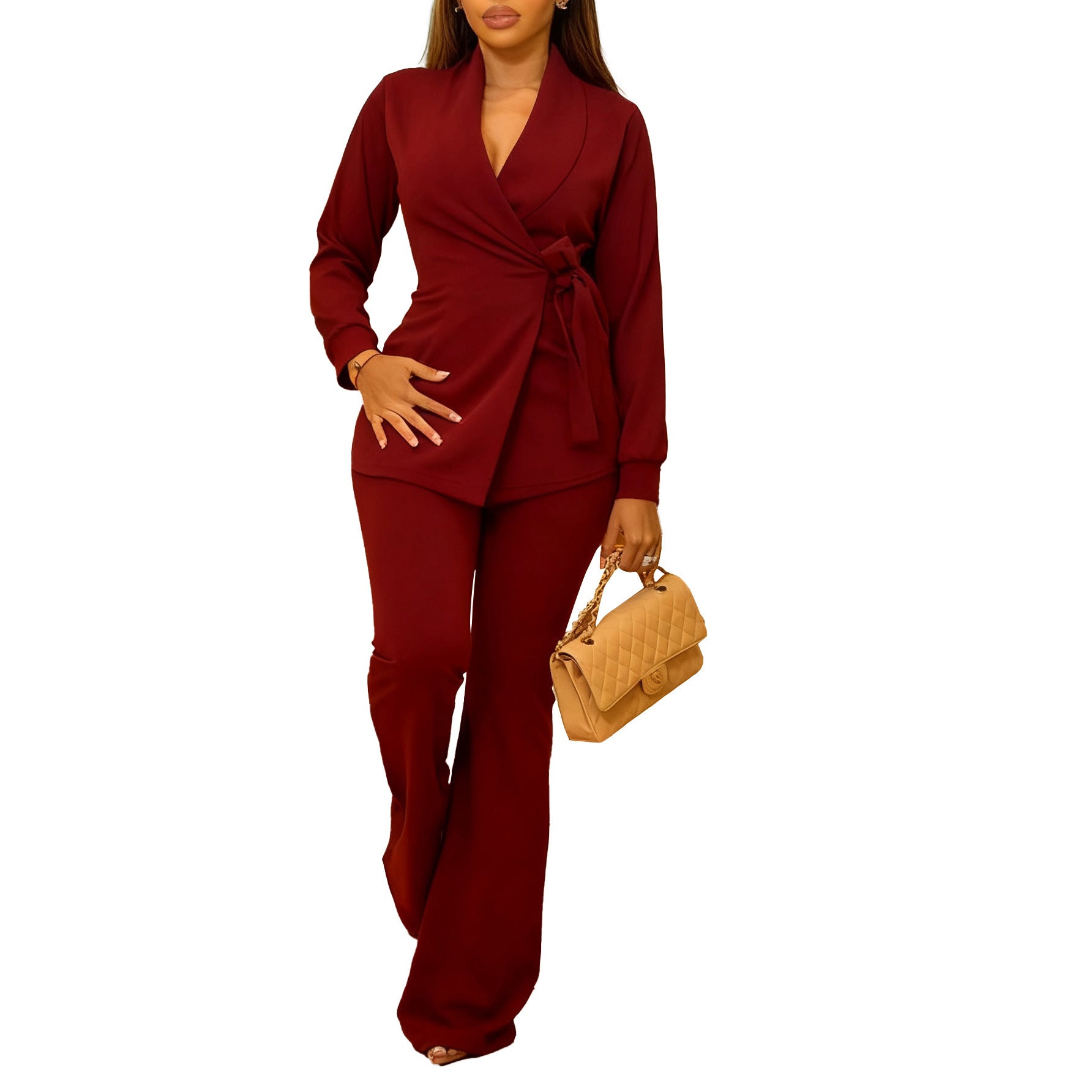 European And American Women's Pants Two-piece Suit