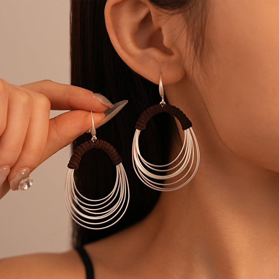 Exaggerated Multi-layer Circle Ear Hook