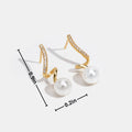 Diamond-encrusted Pearl Spiral Line Stud Earrings
