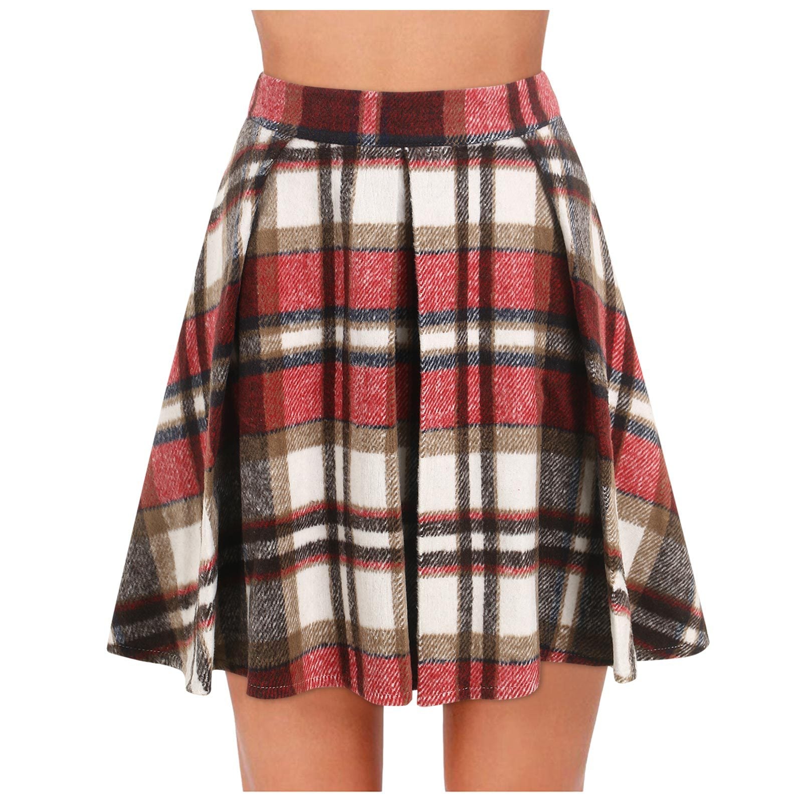 Plaid Bag Hip Vintage Skirt Women
