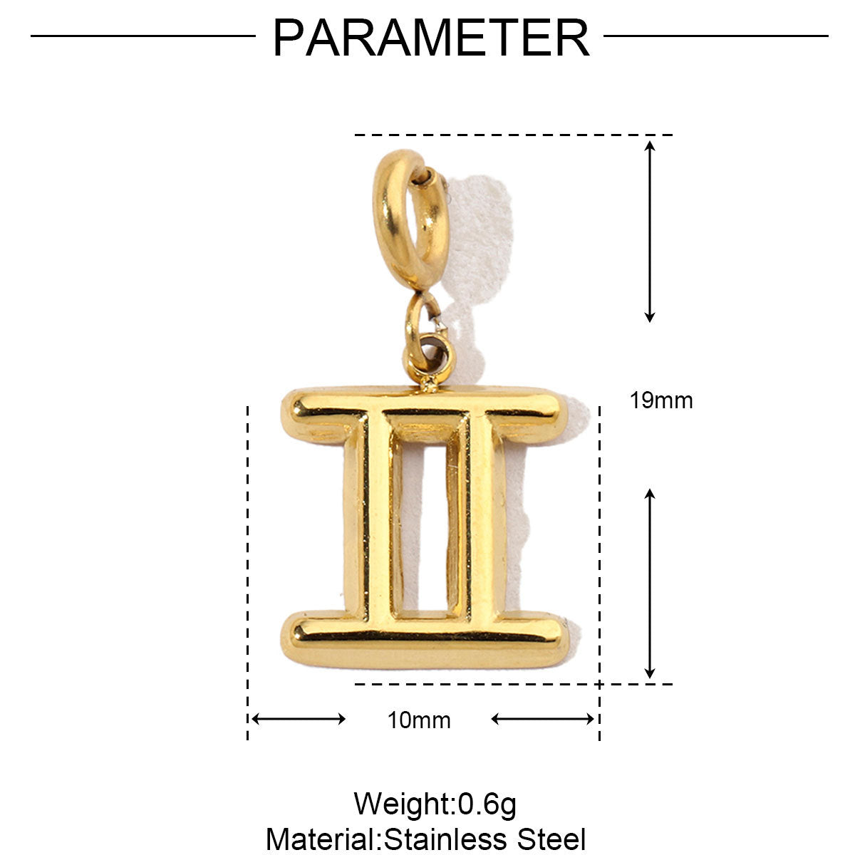 12 Zodiac Signs Fade-resistant Titanium Steel DIY Detachable Pendant