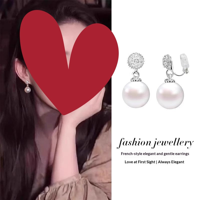 Pearl Ear Clips For Women With No Pierced Ears
