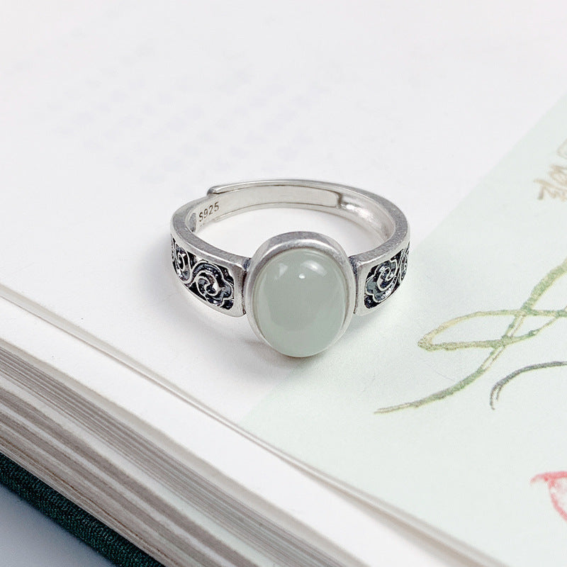 Womens Openwork Airy Glossy Index Finger Ring