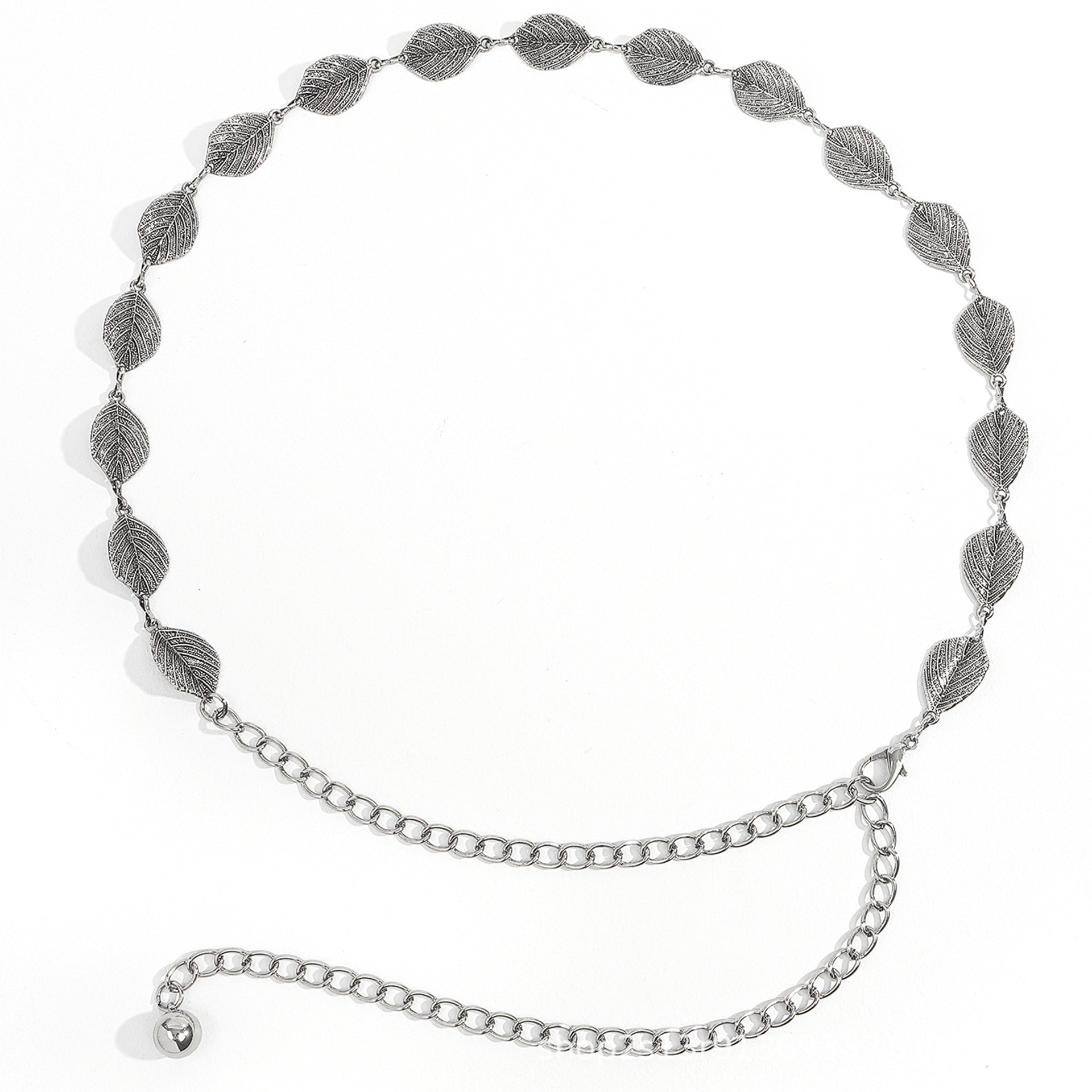 Leaf Style Waist Chain Retro Paired With Denim Skirt And Pants