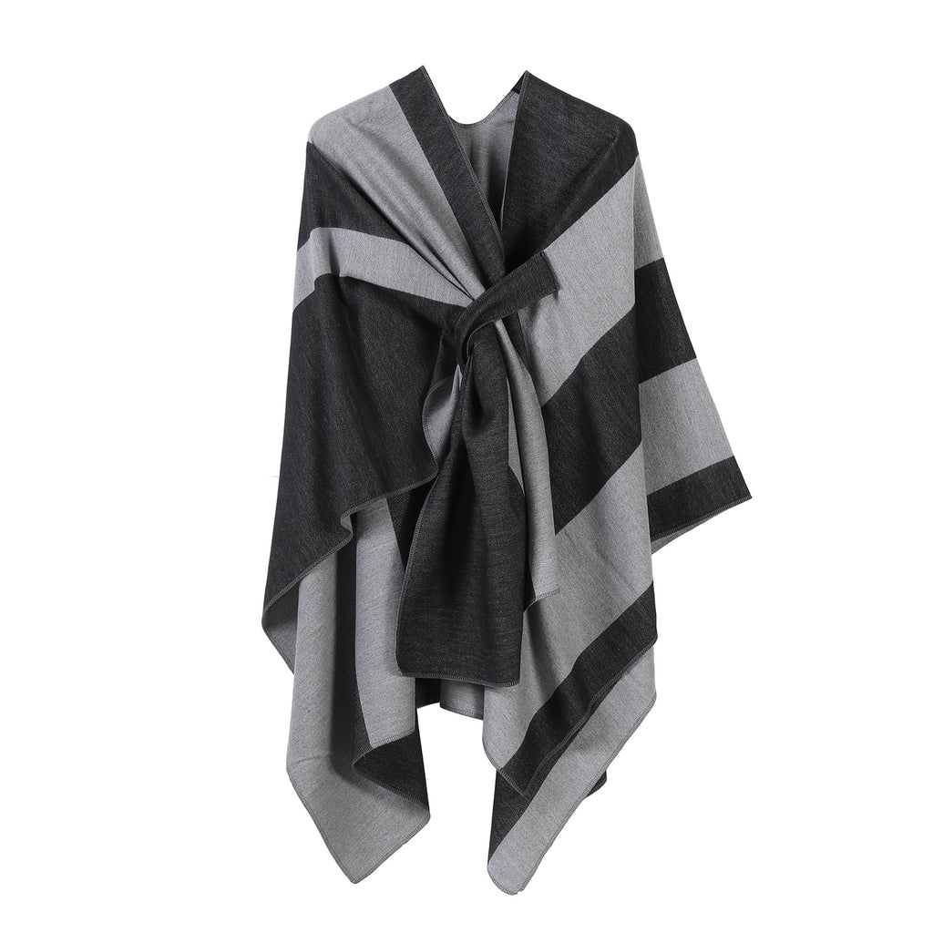 Shawl Plus Bar Split Double-sided All-match Trip Shoot Cloak