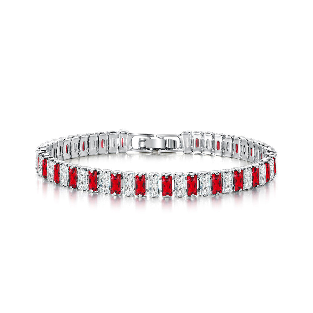 Womens European And American Hip-hop Crystal Bracelet With Polka-dot Zircon Embellishments