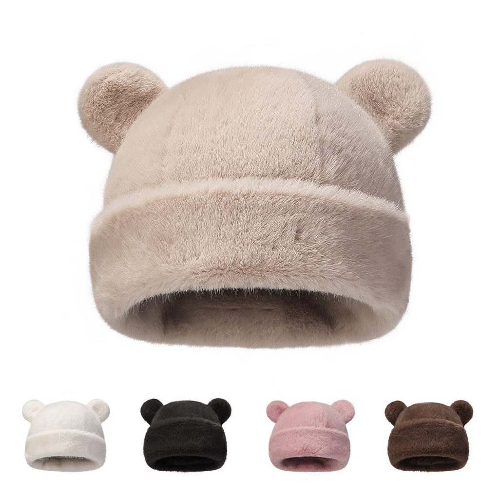 High-Imitation Mink-Fur Earflap Bucket Hat For Warmth And Coziness