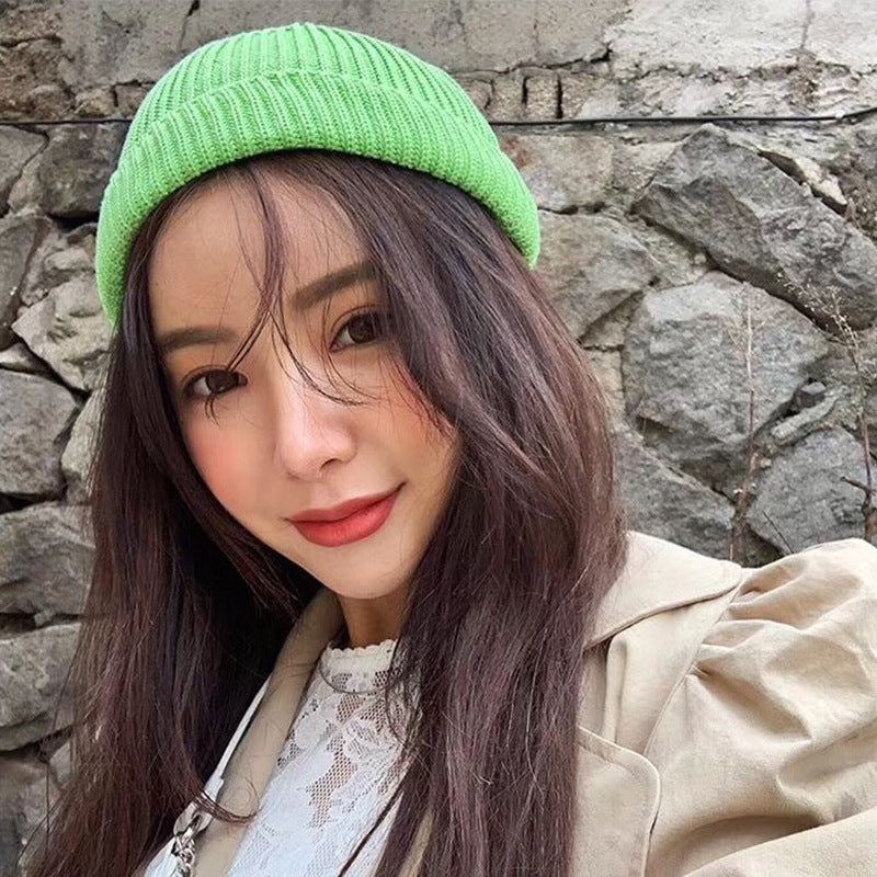 Autumn And Winter New Korean Candy Color Knitted Wool Hat