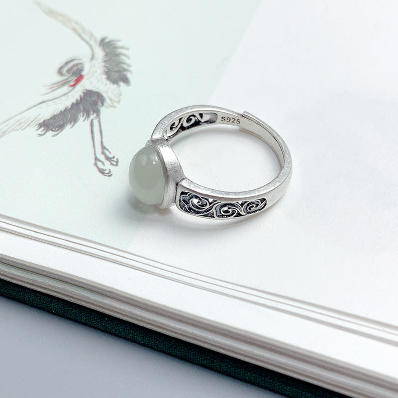 Womens Openwork Airy Glossy Index Finger Ring