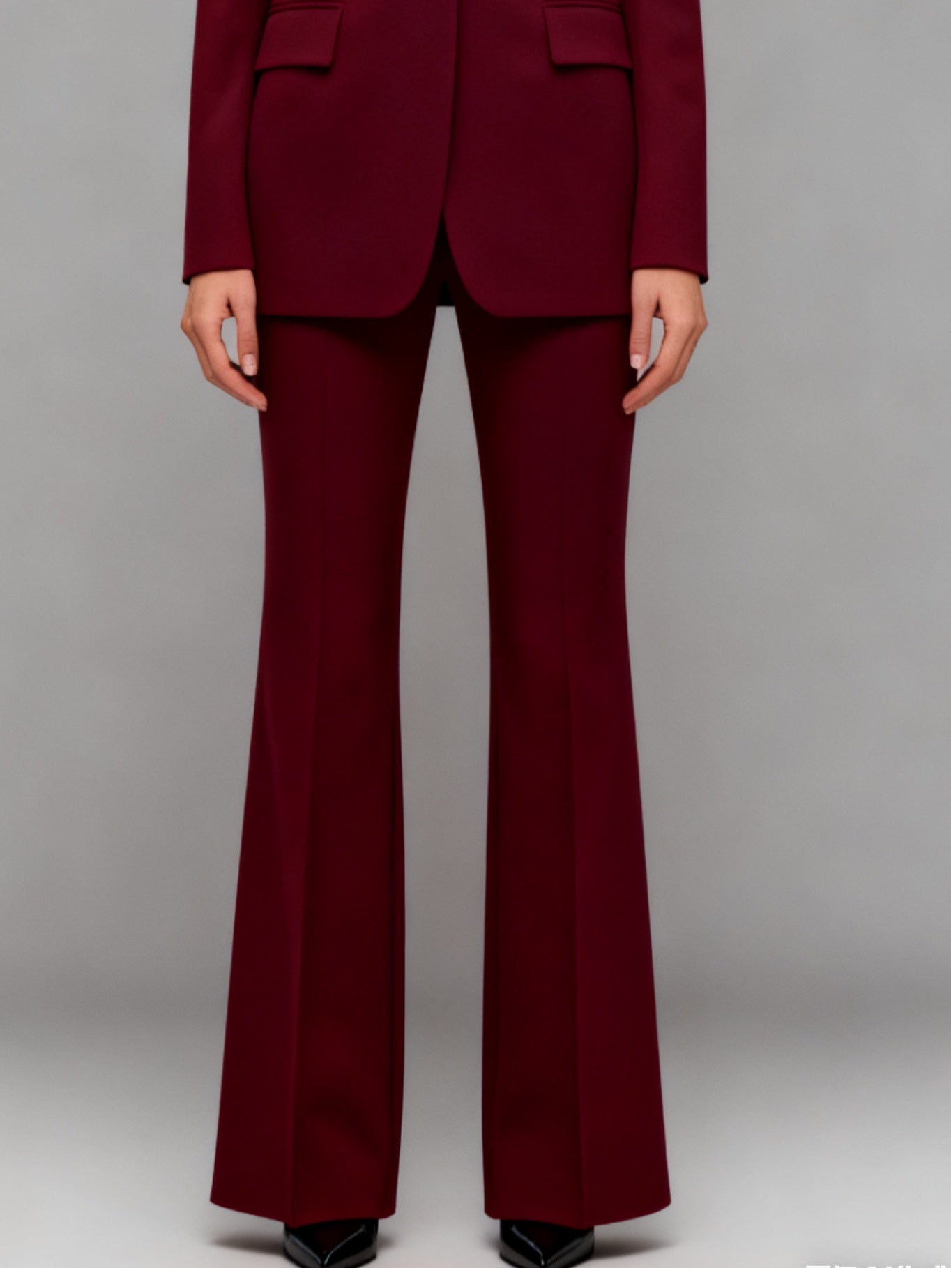 Power Of Earth Burgundy Sculpted 2-Piece Suit