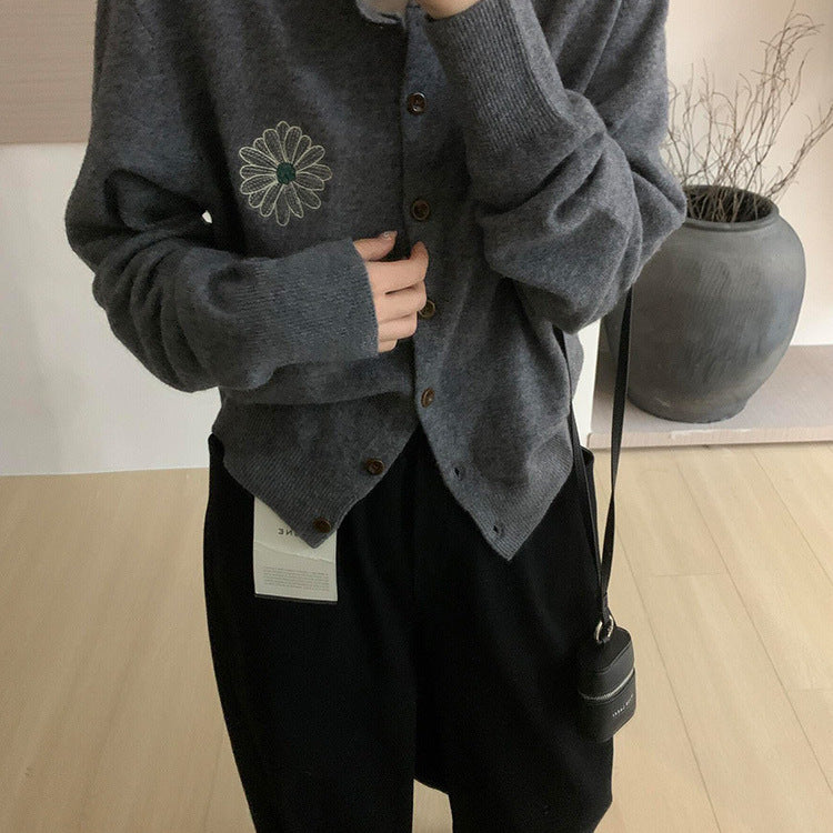 Early Autumn Idle Style Women Wear Sweater Cardigan Coat