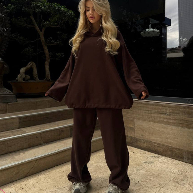 Casual European And American Polar Fleece Women's Suit