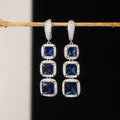 Shiny Square Zircon Earrings For Women