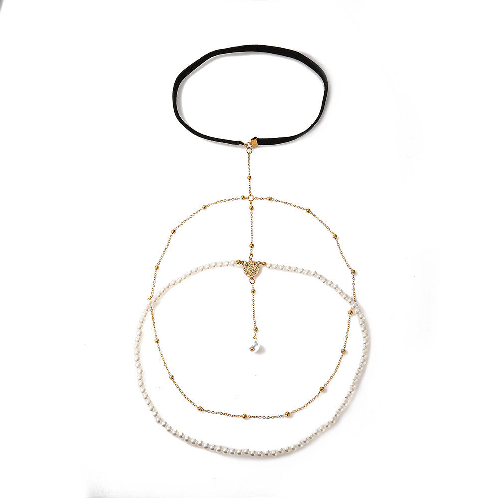 Simple Multi-layer Pearl Chain Leg Chain For Women
