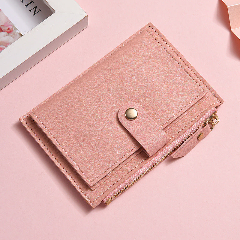 Multi Slot Student Short Zipper Coin Purse