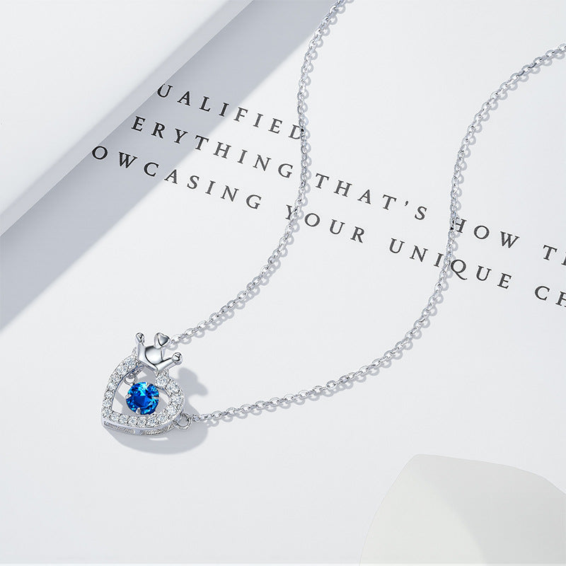 S925 Sterling Silver Dainty Heart Necklace For Women