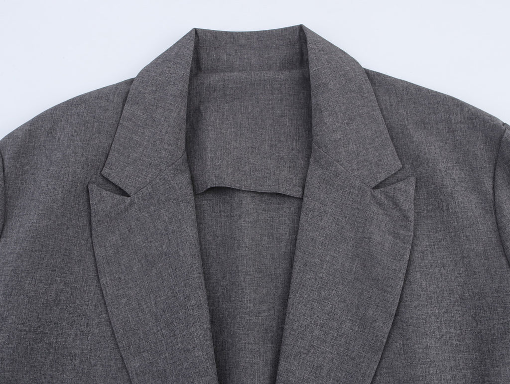 Small New Spring And Autumn Linen Minimalist Blazer