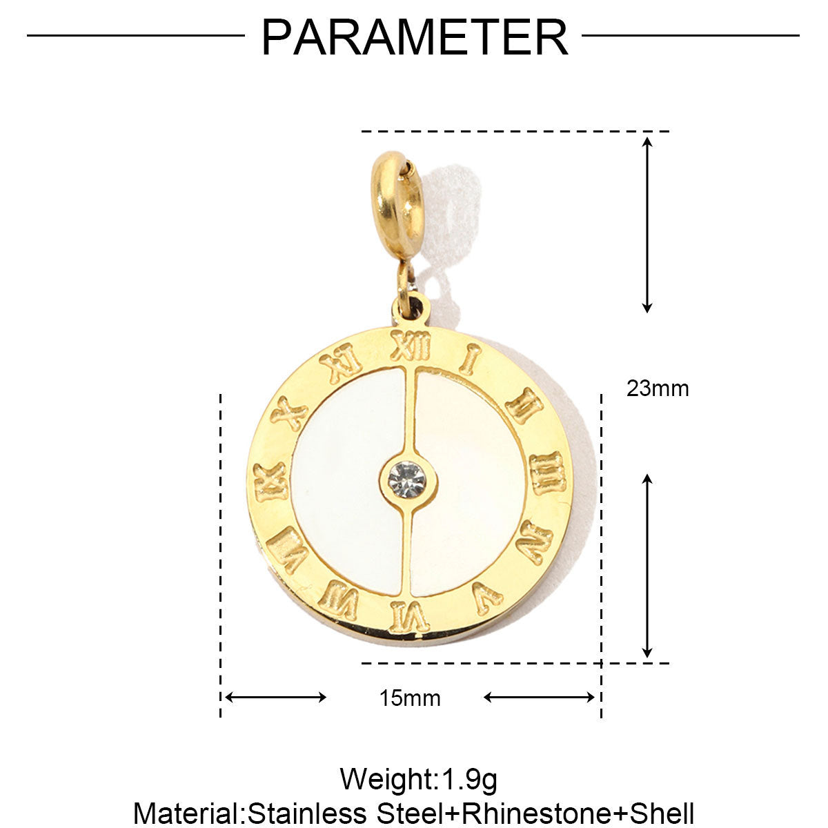 Natural Shell Butterfly Titanium Steel DIY Spring-Clasp Necklace