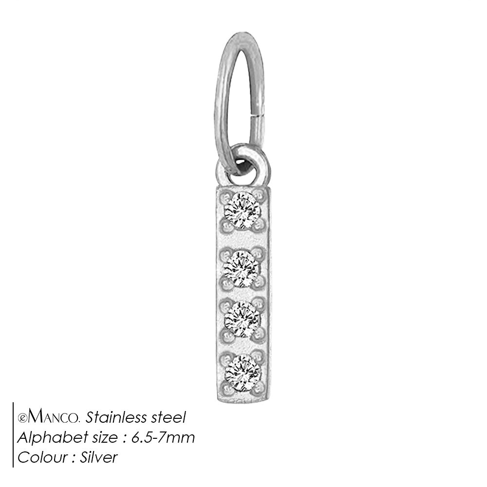 Diamond-encrusted Stainless Steel Jewelry Accessories Pendant
