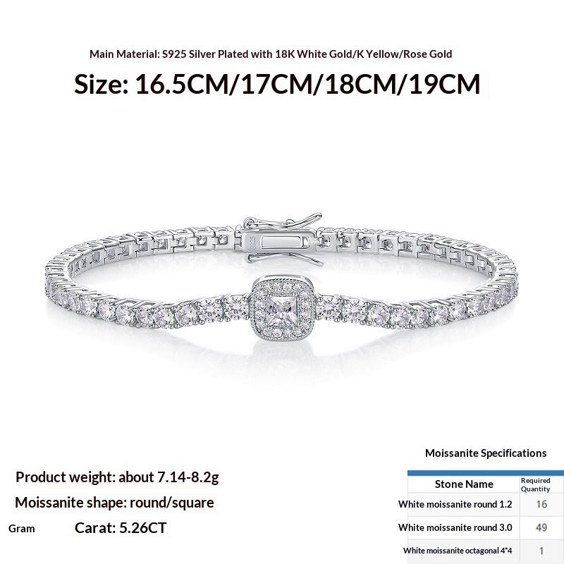 Mozambique Flower Tennis Chain Bracelet