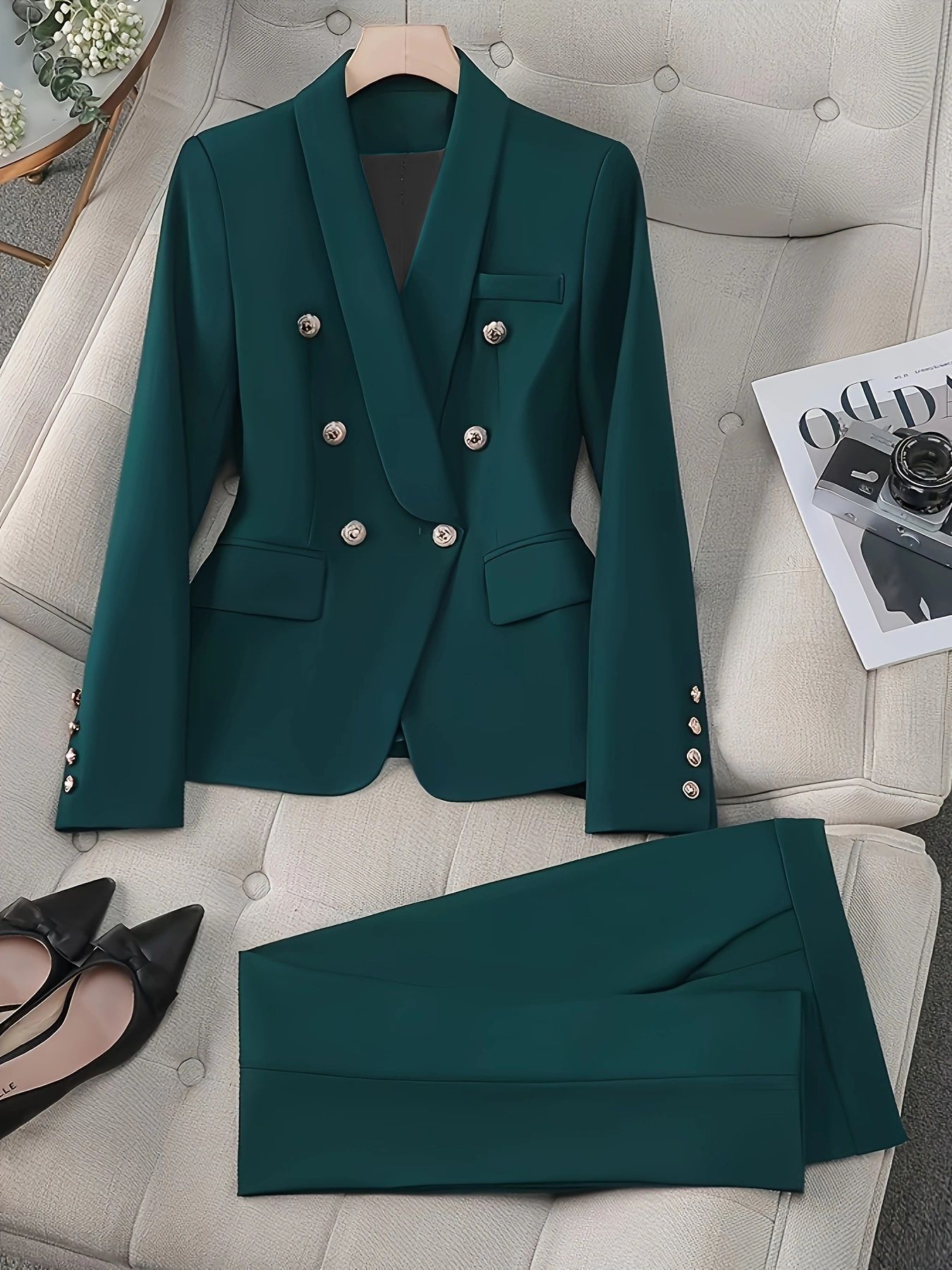Graceful And Fashionable Classic Style Suit Pants Suit
