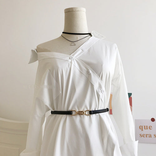 A Pair Of Buckles Belt Women's Fine Decoration Dress Matching