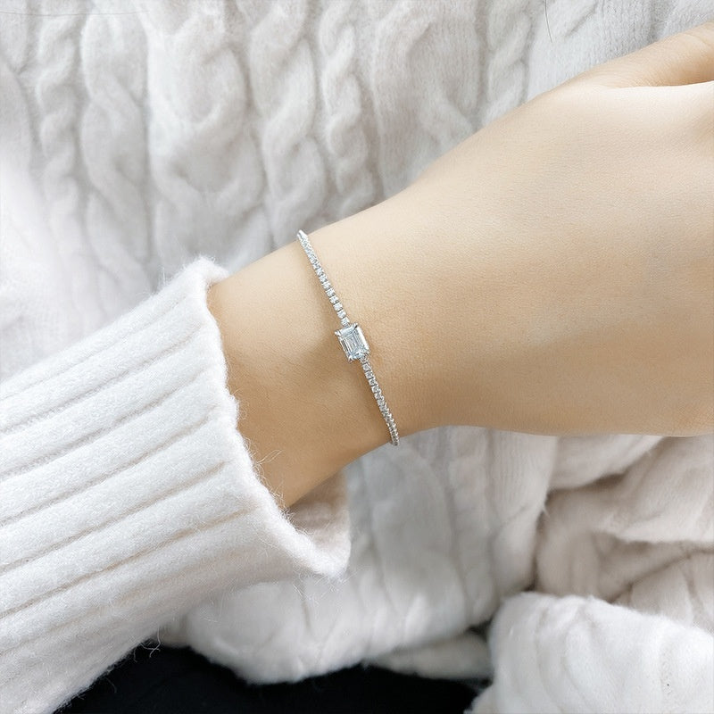 Diamond encrusted Bracelet Made Of S925 Sterling Silver  Fully Set With Zirconia