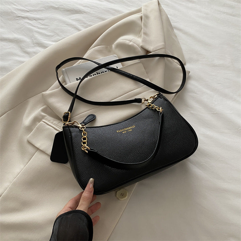 Fashionable Solid-Color Womens Shoulder Crossbody Bag
