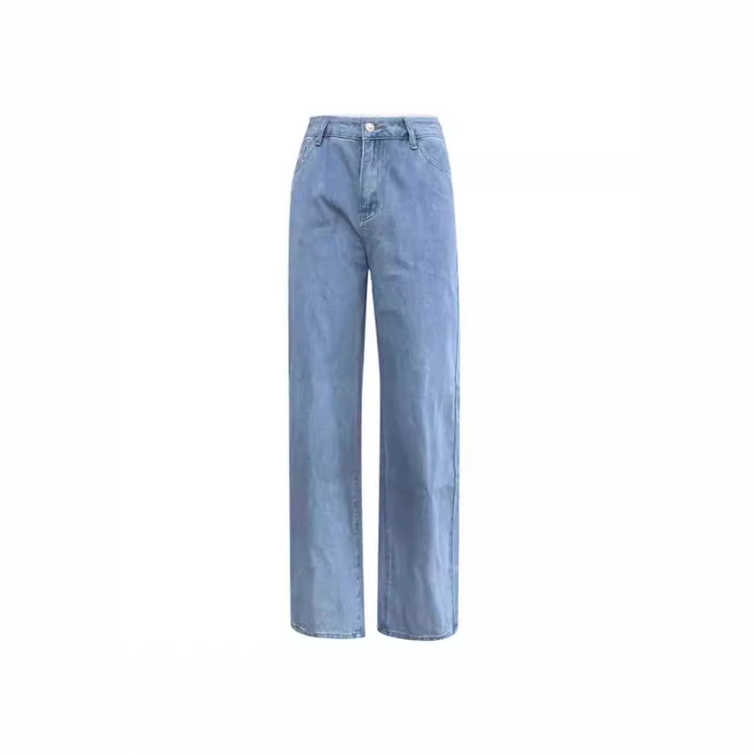 Casual Retro Loose Denim Trousers Women