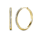 25mm Hoop Earrings With 5A Zircon Exquisite Minimalist And Dazzling Earrings