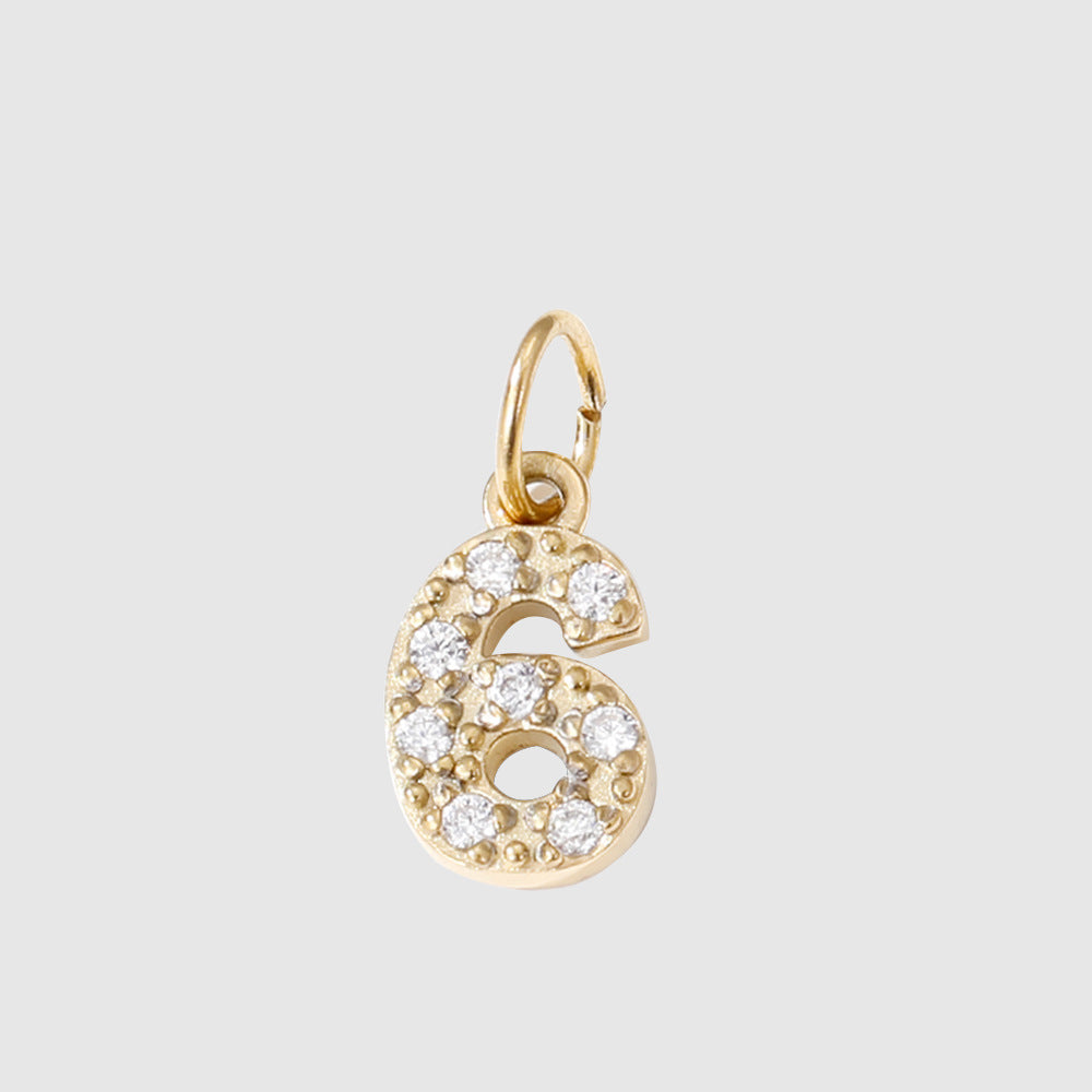 Diamond-encrusted Stainless Steel Jewelry Accessories Pendant