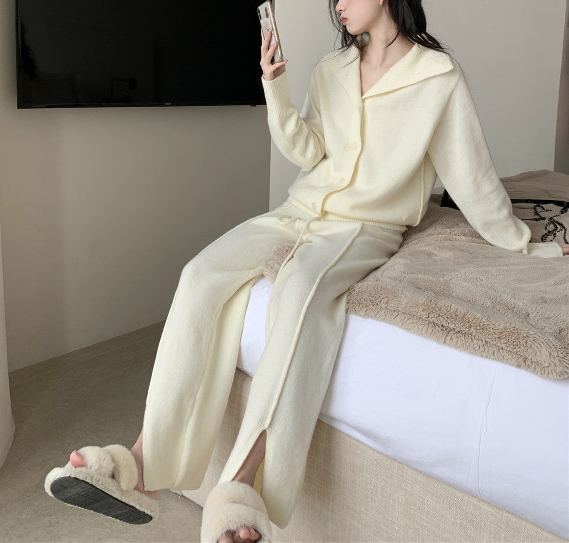 Fashion Casual Knitting Suit Women's Autumn And Winter New