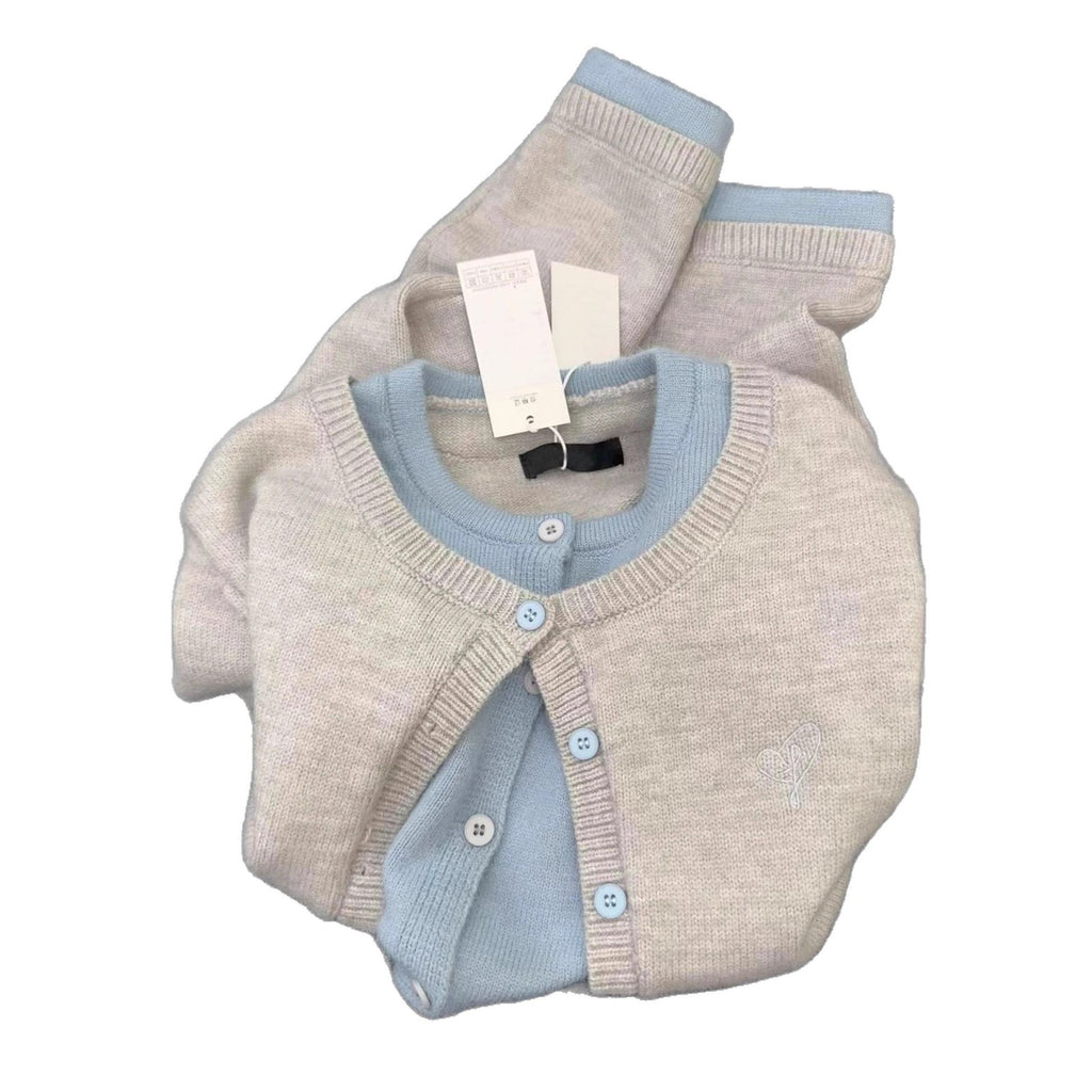 Autumn And Winter New Fake Two-piece Knitted Sweater Coat For Women